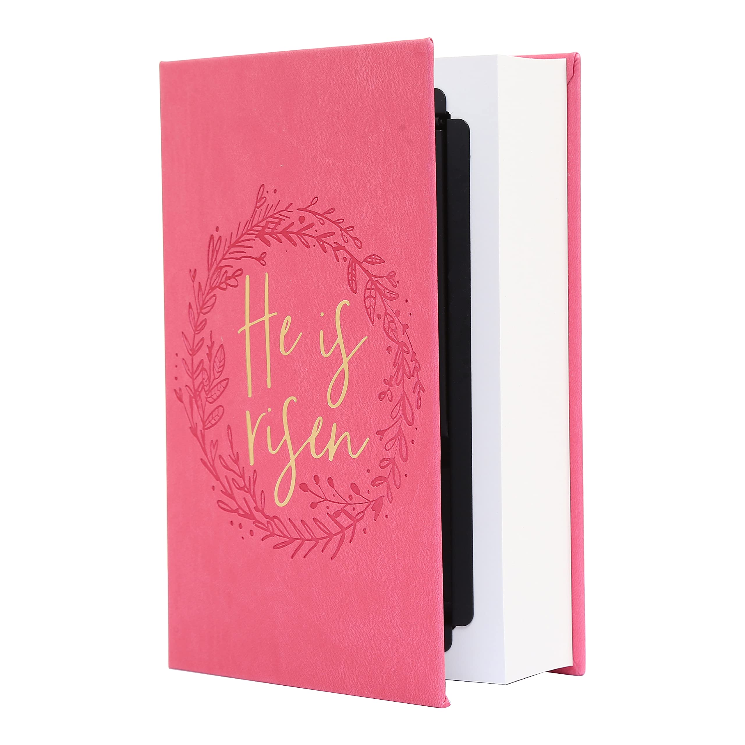 Sacra Bibbia Diversion Book Cassaforte con pagine reali, scatola di serratura a combinazione, cassetta di sicurezza nascosta segreta con serratura a chiave, cassetta di sicurezza portatile in metallo