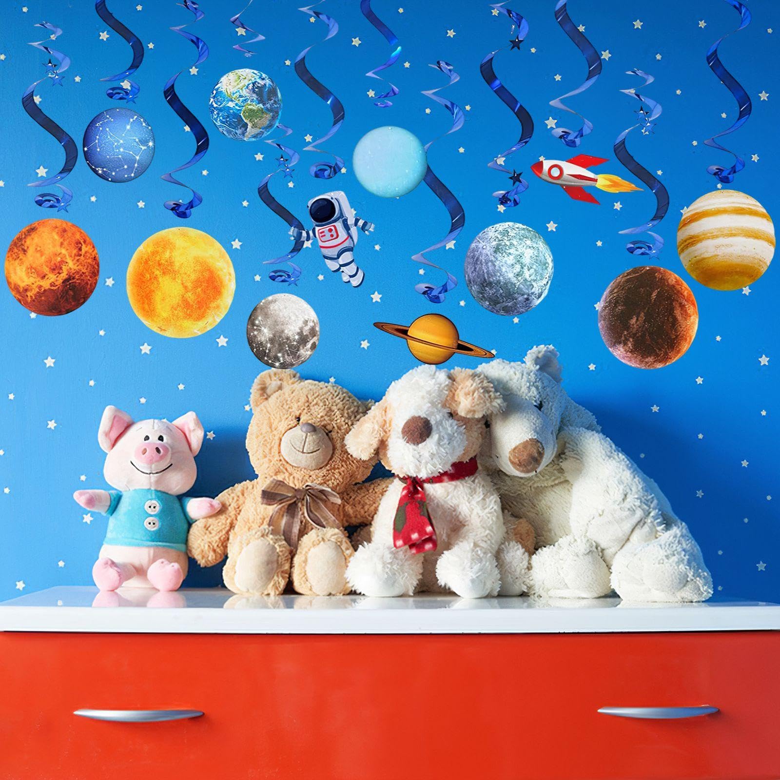 12 Pezzi di Ornamenti A Spirale A Tema Pianeta, Decorazioni per Bambini, Decorazioni per Feste per Bambini E Decorazioni Creative.