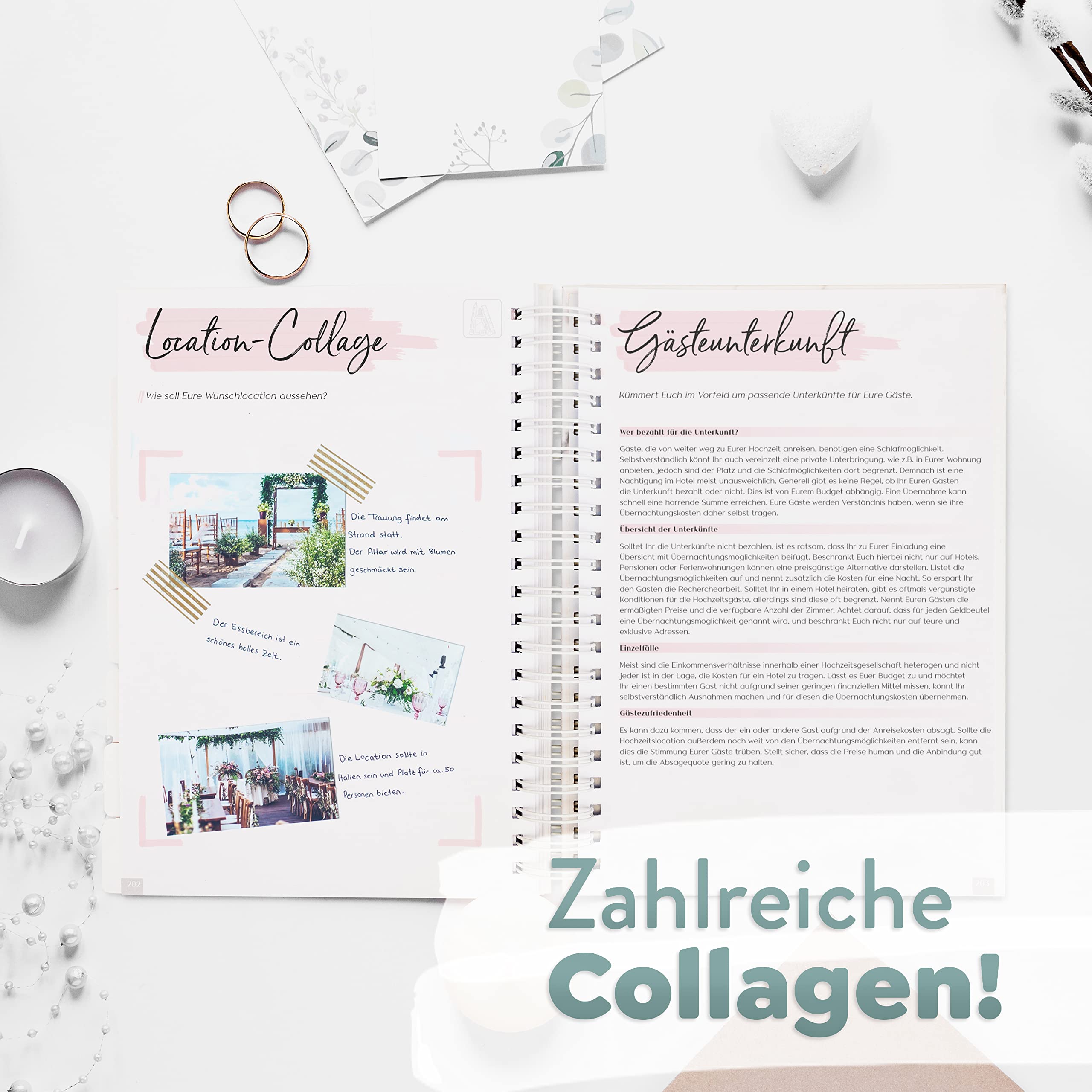 TWIVEE - Der große Hochzeitsplaner - Wedding Planner - deutsch - über 200 Seiten - Organizer mit Kalender - Buch zur Hochzeit - Tolles Geschenk zur Verlobung