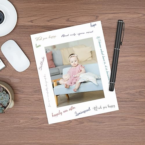 Miniatura 19 de 11 x 14 pulgadas color blanco esteras de respaldo Juego completo