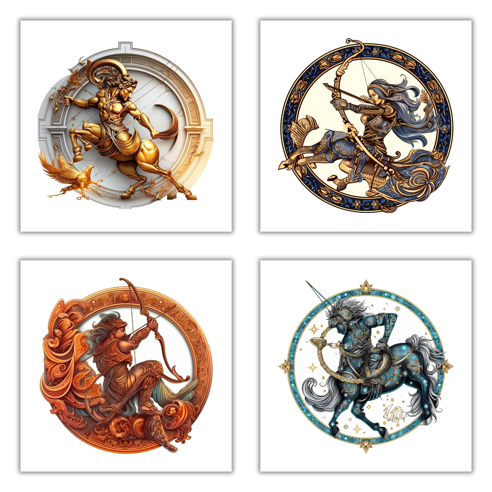 XERE 20 Pcs Sagittarius Zodiac Sign Stickers, 2.5" Vinyl Decal Sticker for Laptop, Phone, Water Bottle, Car, Journaling Notebooks, Sketchbook,