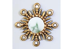 Large, Sunburst-Style Accent Mirror in Gleaming Silver Finish