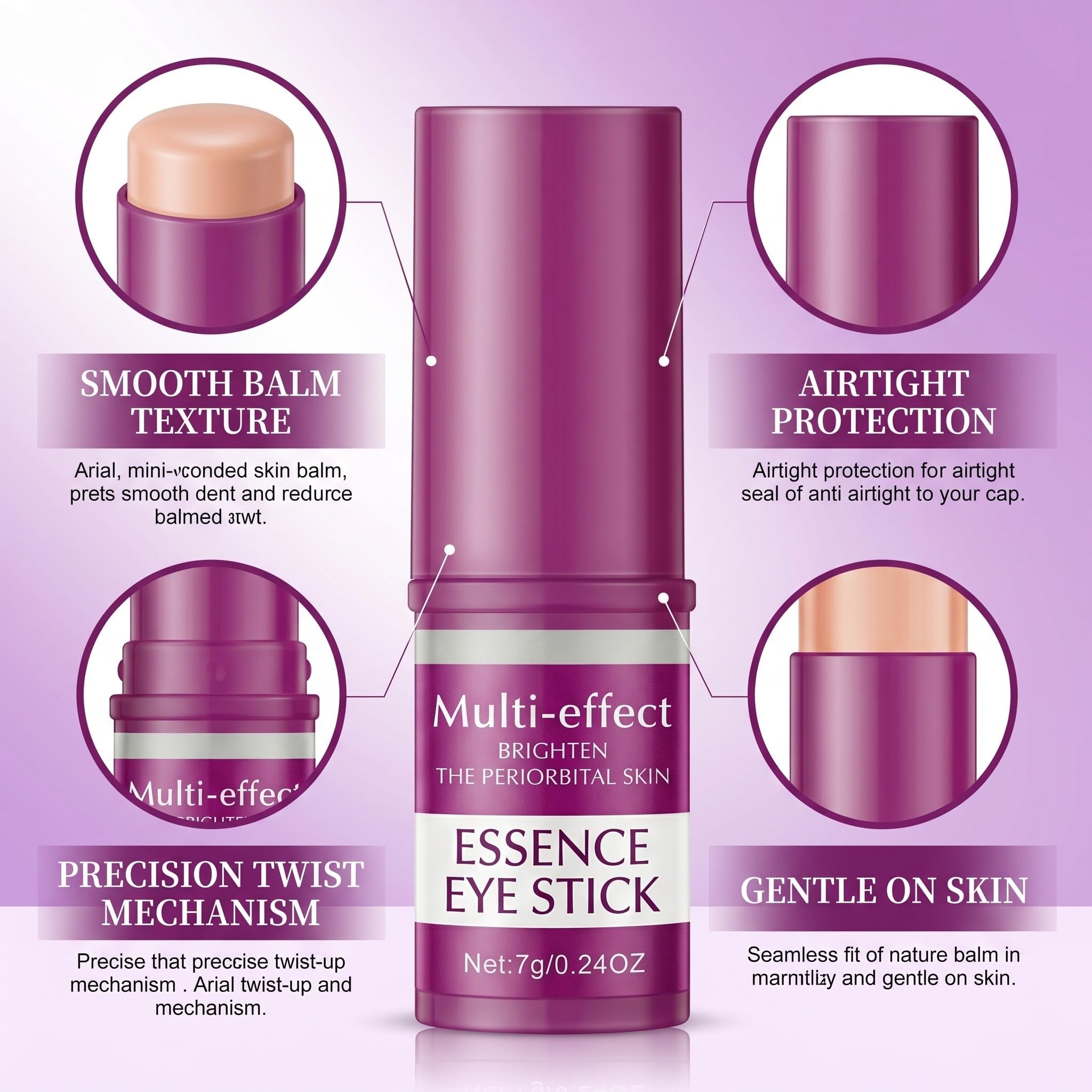 2 Pezzi Stick Coreano Viso Antirughe al Calcio e Collagene, Calcium Multi Balm Stick per Contorno Occhi, Viso e Collo, Balsamo Idratante Anti-Età per Tutti i Tipi di Pelle