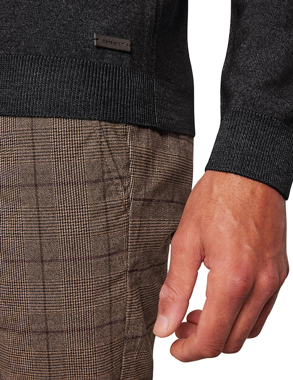 Pierre Cardin Herren Pullover Rundhals Strick Rolli | Männer Basic Strickpulli | Mordern Fit