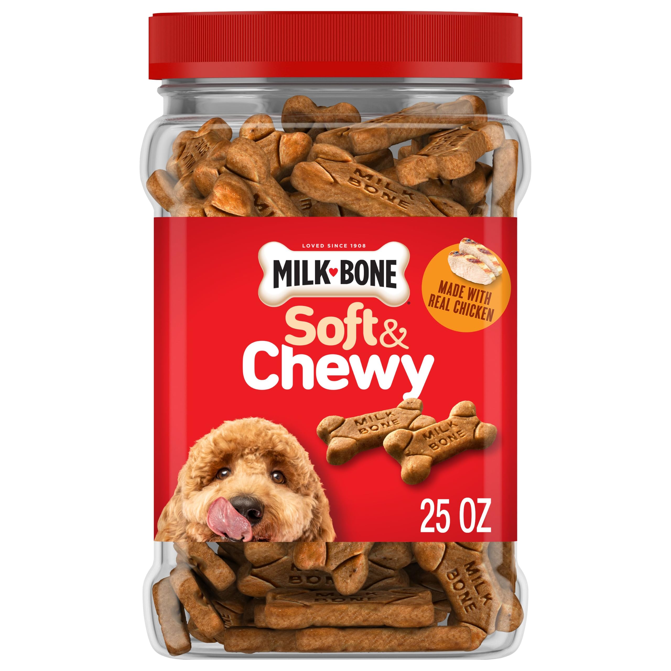 Milk-Bone Soft & Chewy Dog Training Treats, 25 oz Canister