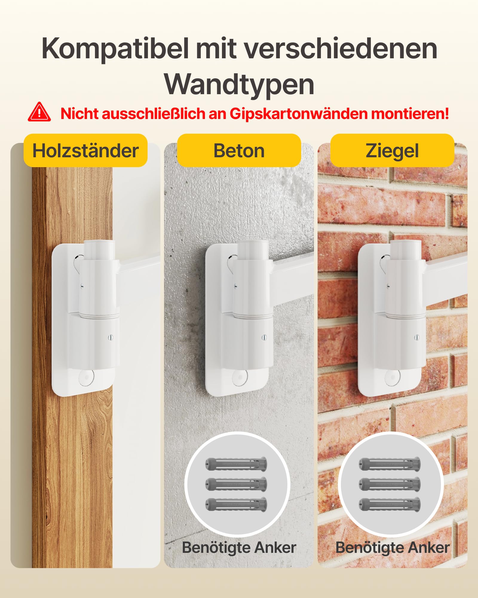 monTEK Monitor Wandhalterung 17-45 Zoll, Weiß | Bis 16 kg, Neigbar Schwenkbar Drehbar, Höhenverstellbar Full Motion, VESA 75x75/100x100 mm
