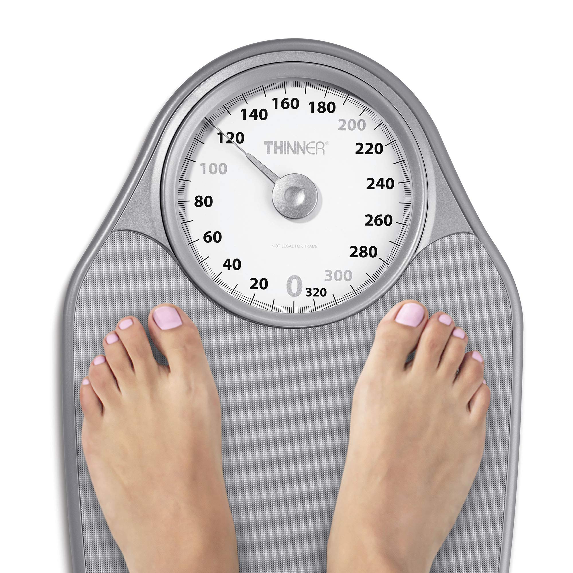 Thinner ExtraLarge Dial Analog Precision Bathroom Scale, Analog Bath