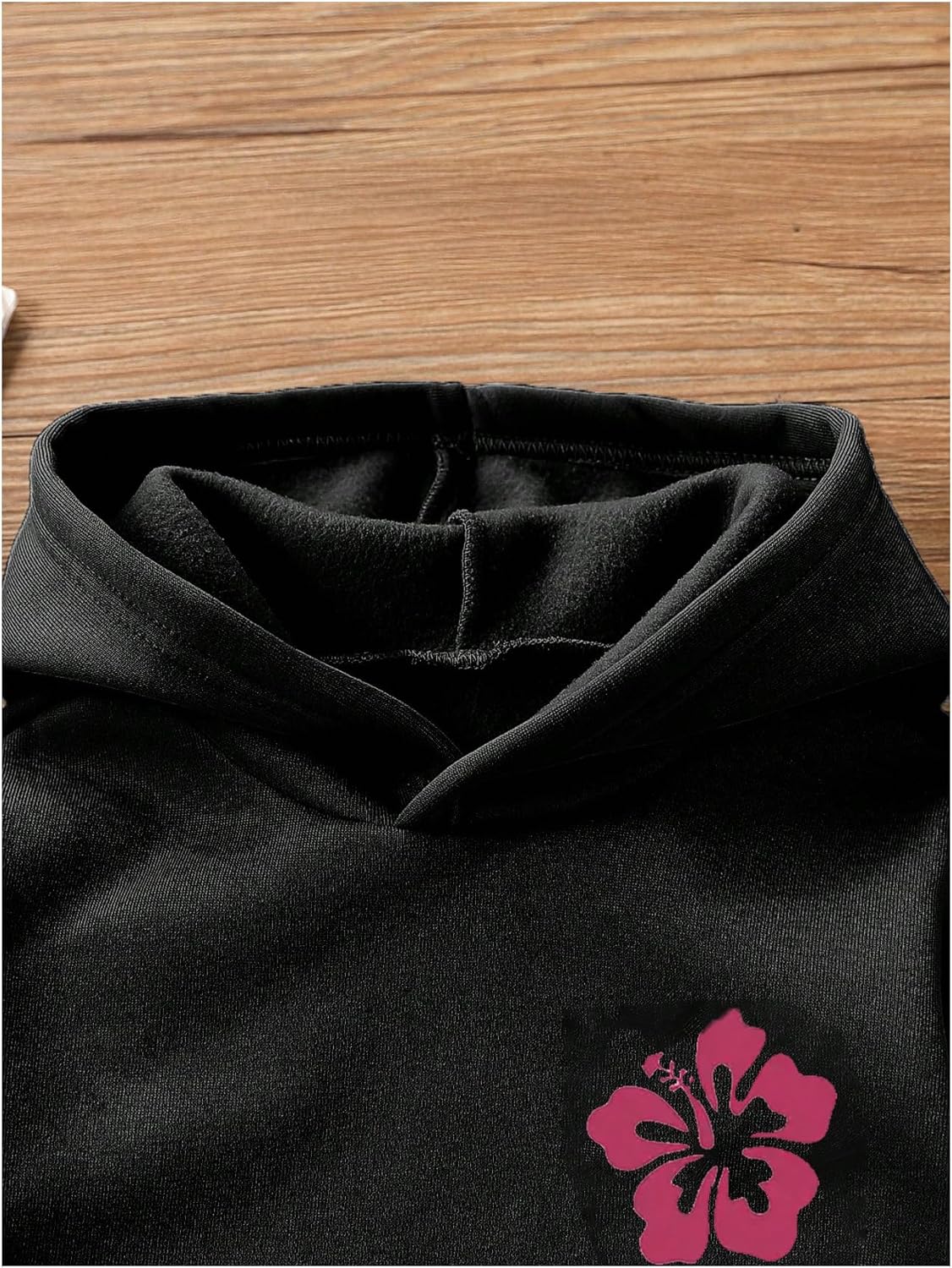 Verdusa Girl's Floral Letter Graphic Hoodie Sweatshirt Cute Pullover Tops with Pockets - Image 3