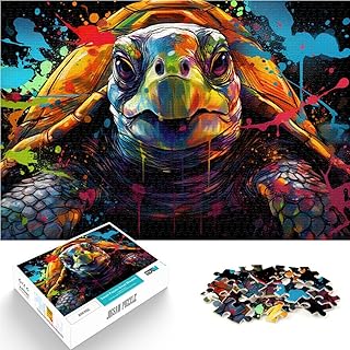 Comprar Puzzle 1000 piezas para adultos tortuga colorida rompecabezas Desafío de inteligencia cerebral Juguetes adictivos para adolescentes 14+ 26x38cm