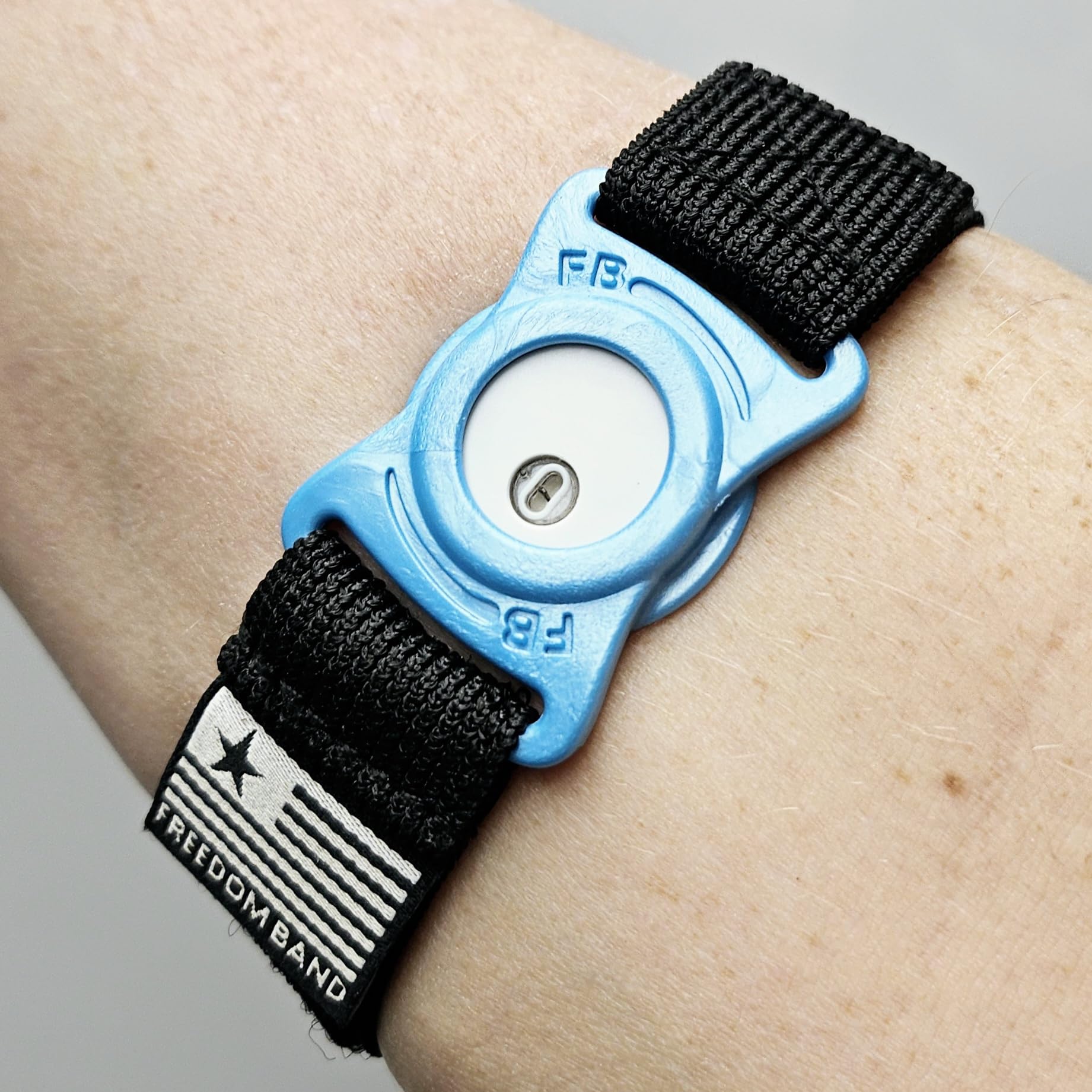 4-18" Inch Adjustable Freedom Band for Freestyle Libre 3 : Transmitter Protection Sensor Cover Arm & Leg Band -No More Adhesive Patches (4-18" Active Band, Black) (Teal Blue)
