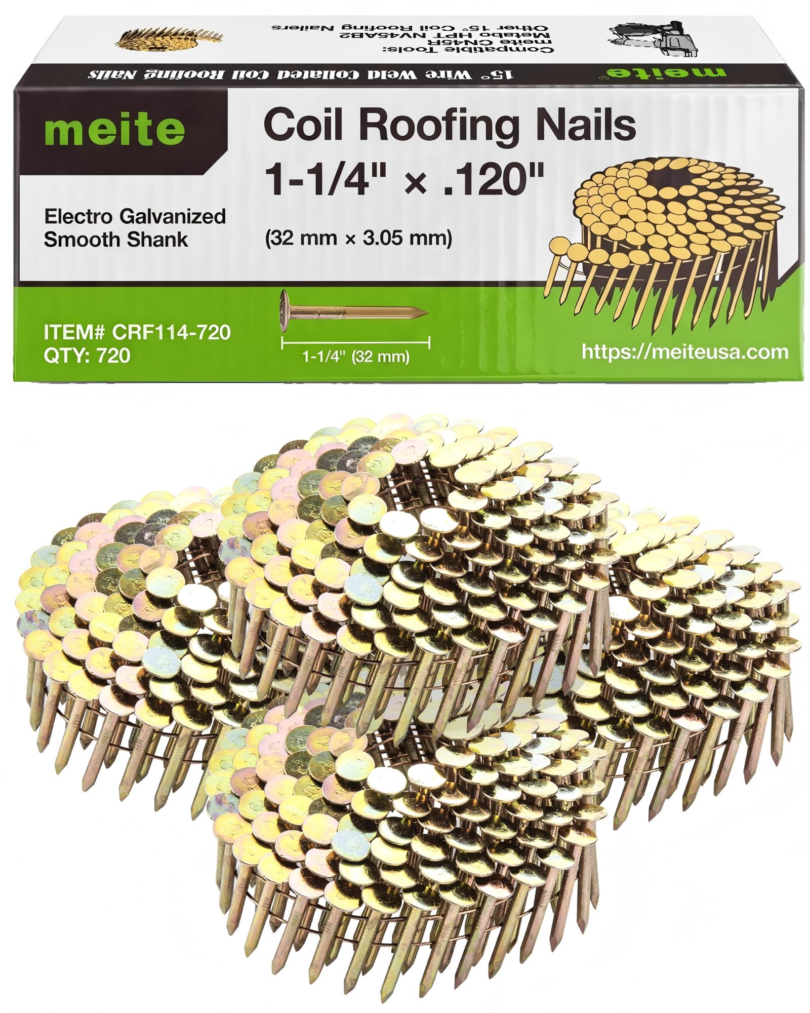Roofing Nails - 720 Count - 1-1/4 Inch -1