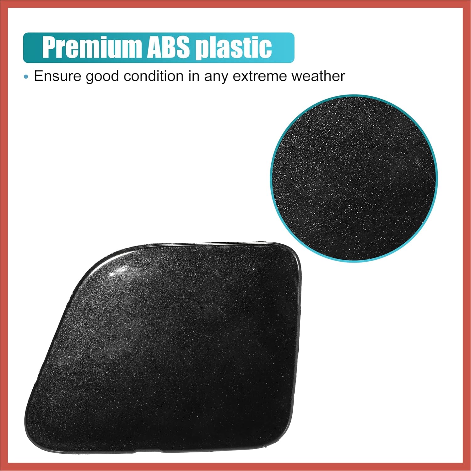 ACROPIX 1 Pair Front Left Right Bumper Tow Hook Cover for Toyota Prius V 2015-2017 Front Bumper Tow Hook Eye Cap No.52128-47040/52127-47060 Black Car Parts