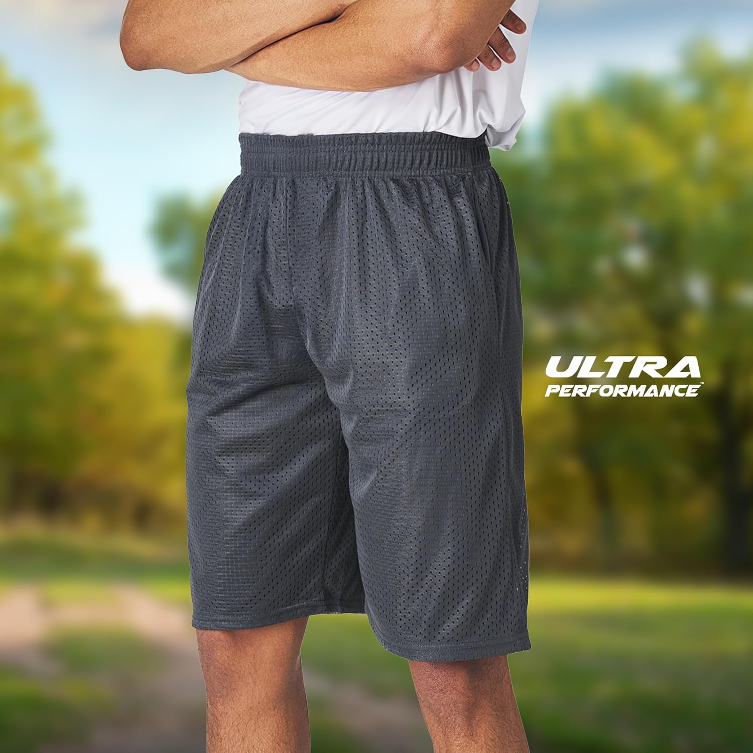 Ultra Performance Men's Athletic Mesh Short's 3 Pack Mens Basketball Shorts Gym Workout & Sport Short with Pockets for Men - Image 6