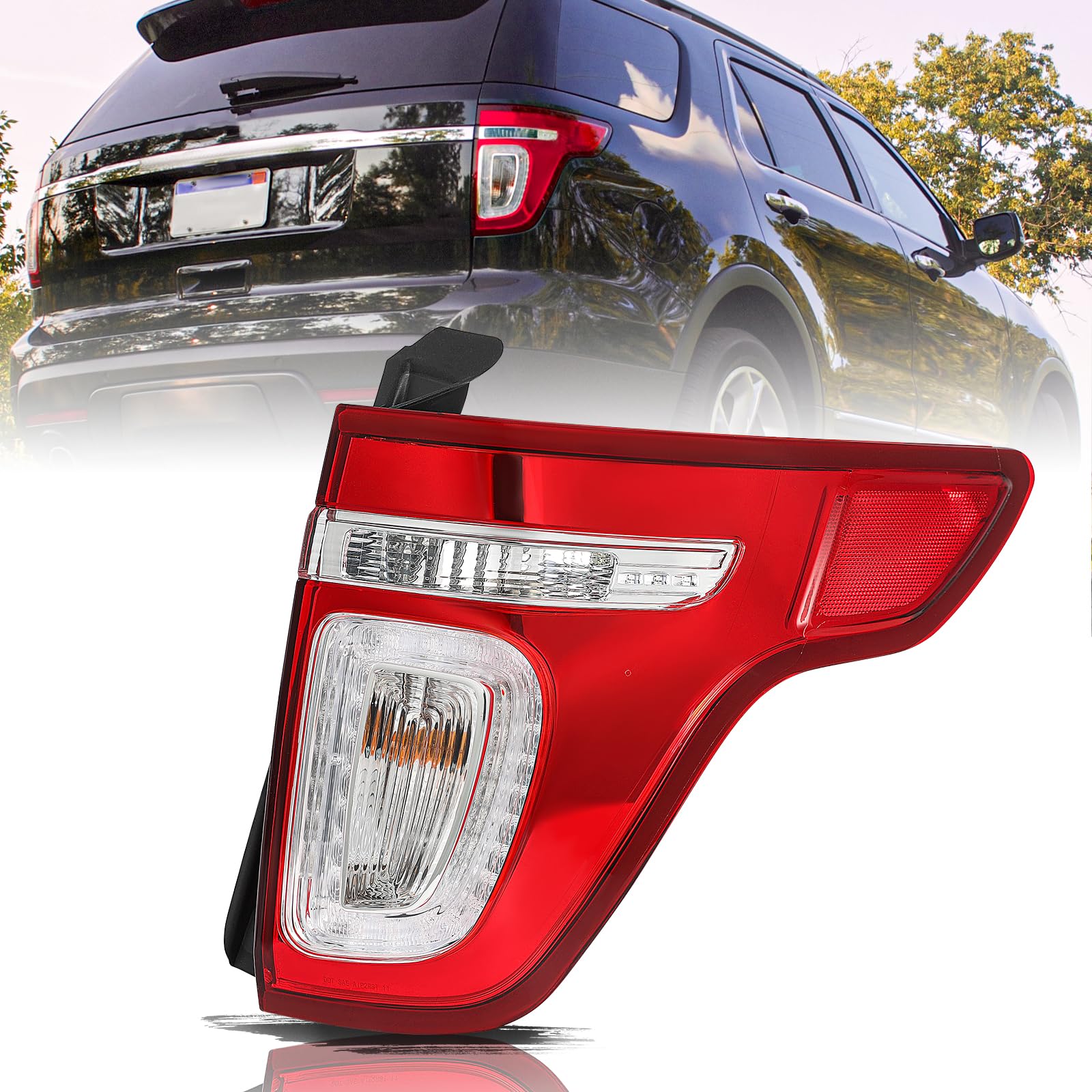 Aosky LED Tail Light Assembly for 2011-15 Ford Explorer