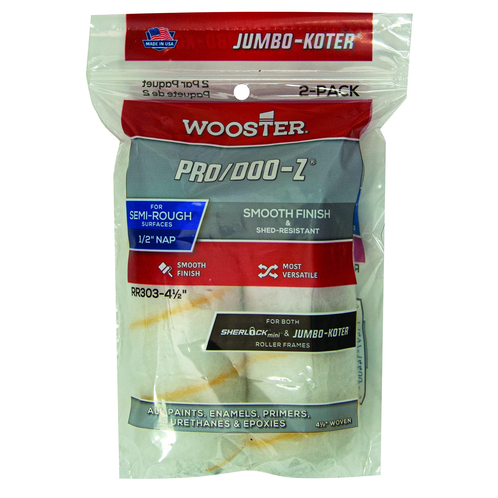 Wooster Brush Mini Roller, Fabric Polypropylene (PP), None