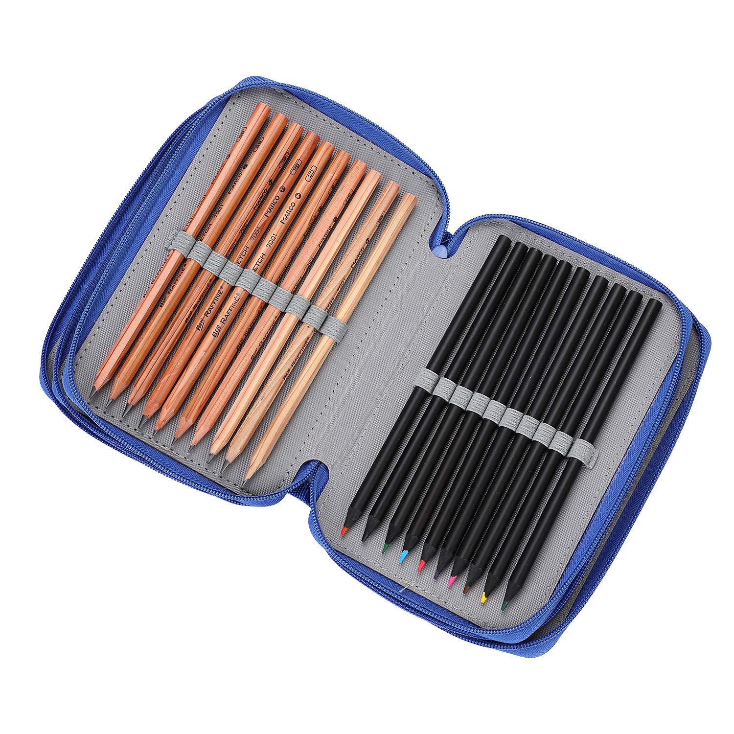 72 inserti porta pennelli per matite colorate, organizer portatile di grande capacità, 4 strati, con cerniera, per scuola, ufficio, artisti, ragazzi