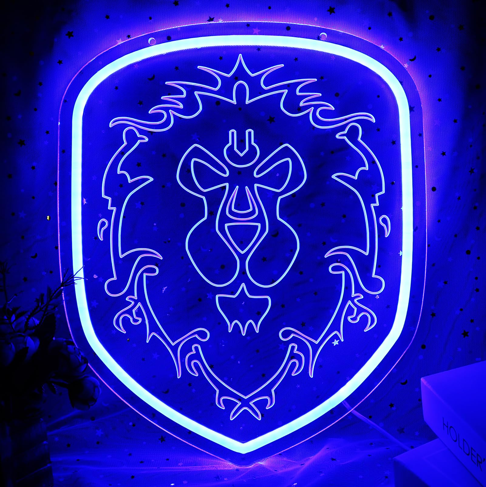 Alliance Lion Neon Light - USB-Powered Adjustable LED Wall Decor