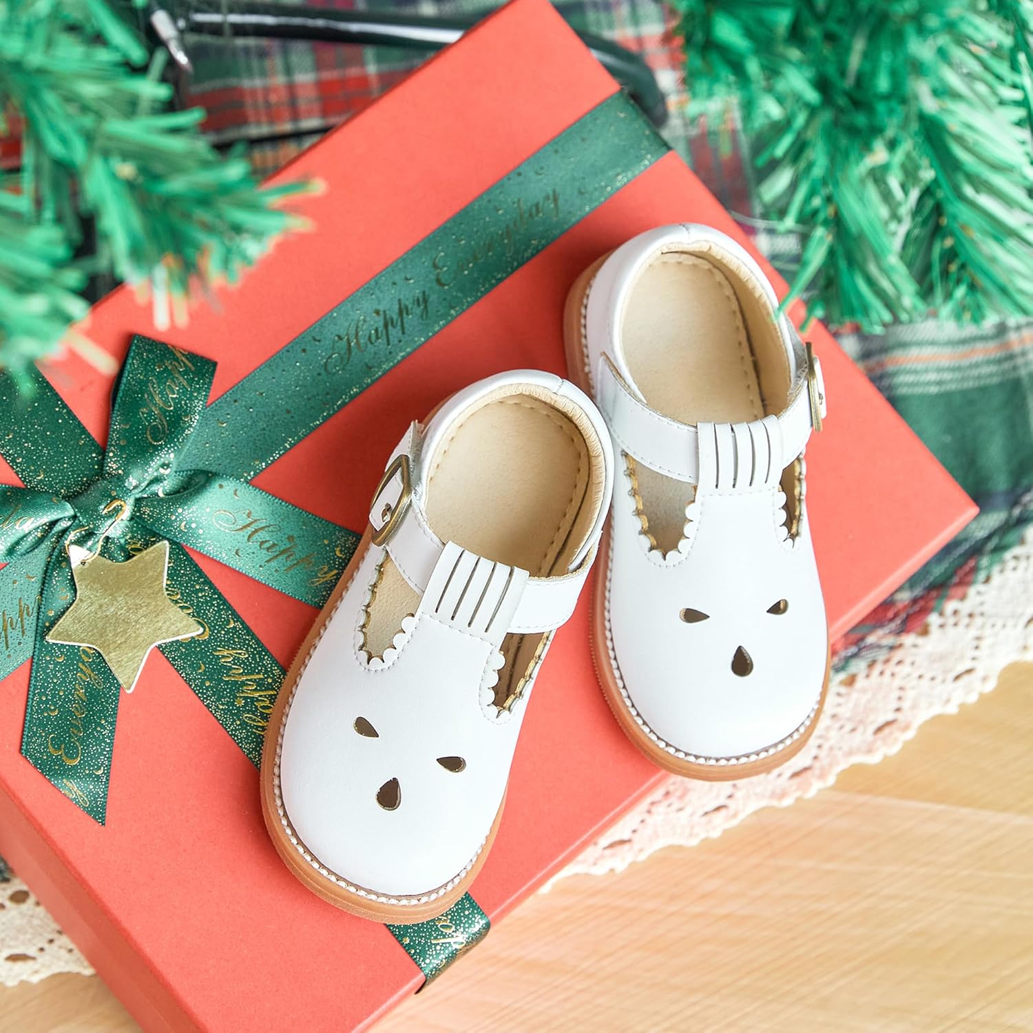 Otter MOMO Toddler Little Girls Oxford Shoes Mary Jane Flat T-Strap School Uniform Party Dress Shoes - Image 5