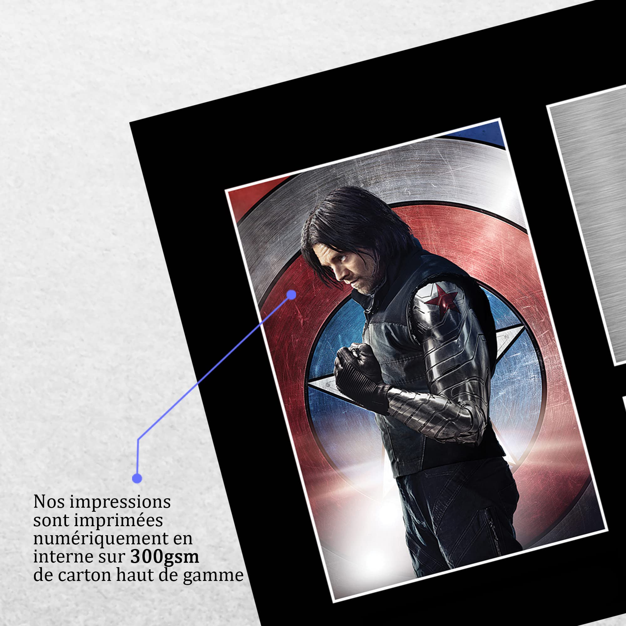 HWC Trading FR A4 Sebastian Stan Bucky Barnes Cadeaux Imprimés Photo
