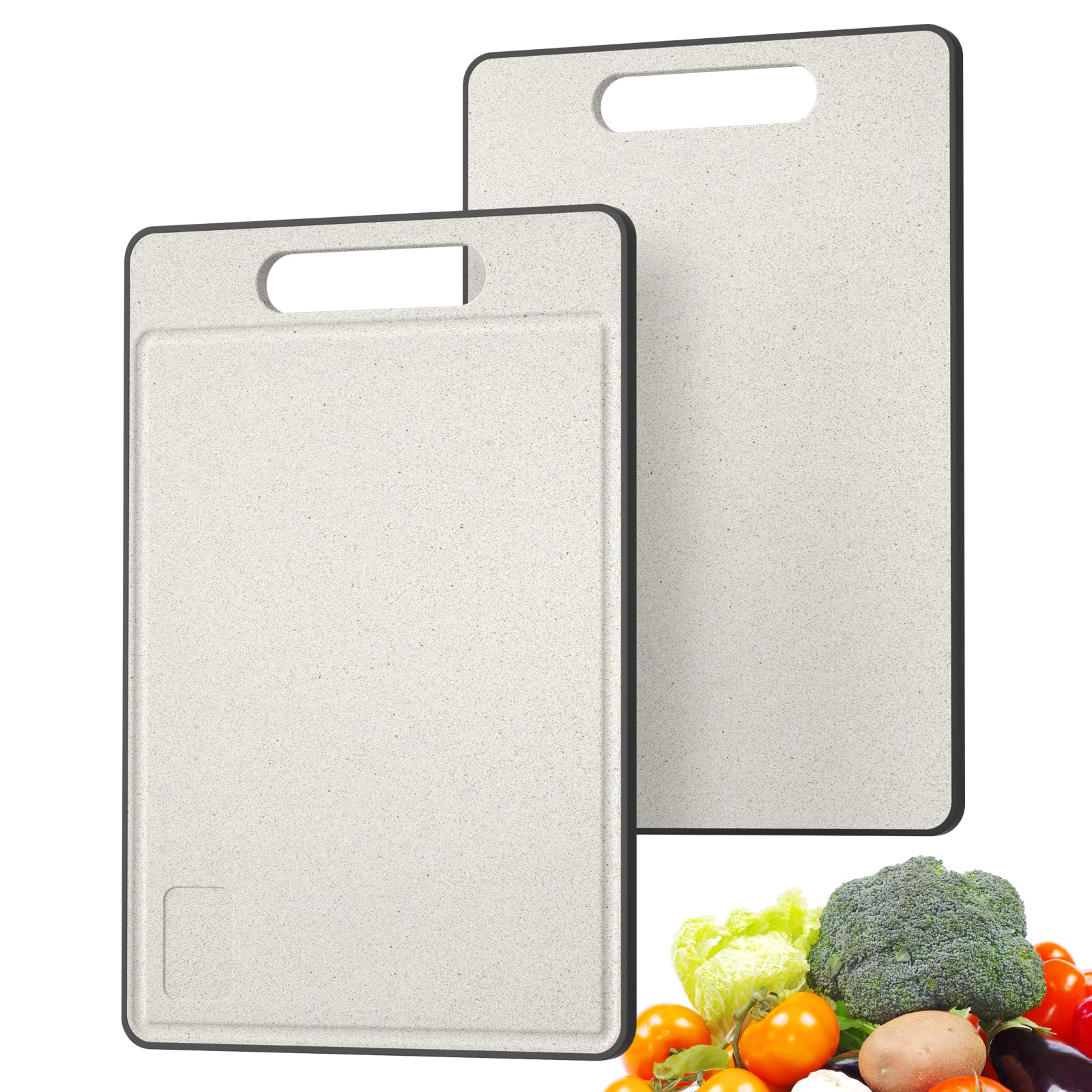 Wheat Straw Cutting Board, Antibacterial & Non-Slip