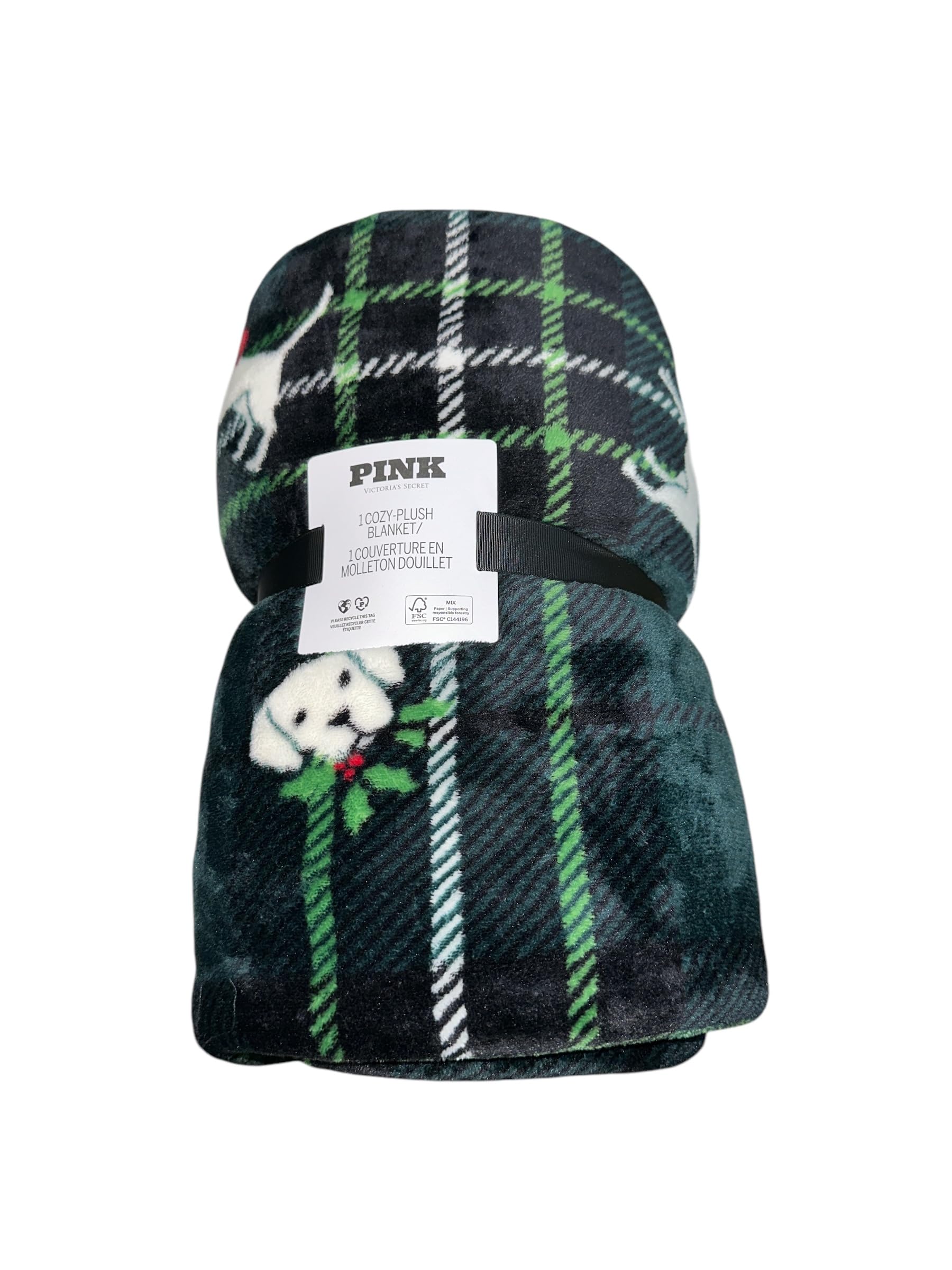 Couverture Sherpa Victoria's Secret - Plaid Rouge à Carreaux 50x60 - Laine Polaire Douceur Hiver