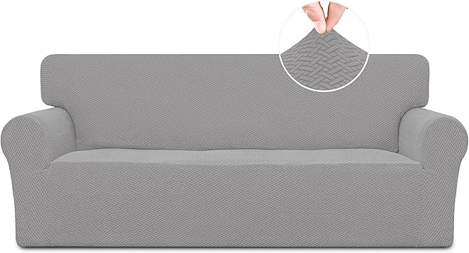 50% off: Easy-Going Stretch Jacquard Couch Cover, 1-Piece Soft Sofa Cover, Sofa Slipcover with Anti-Slip Foams, Washable …