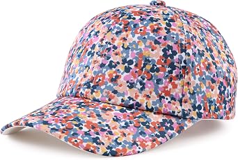 Girls Baseball Cap Kids Cute Sun Hat Adjustable Trucker Hats Toddler Rainbow Floral Ponytail Caps Spring Summer