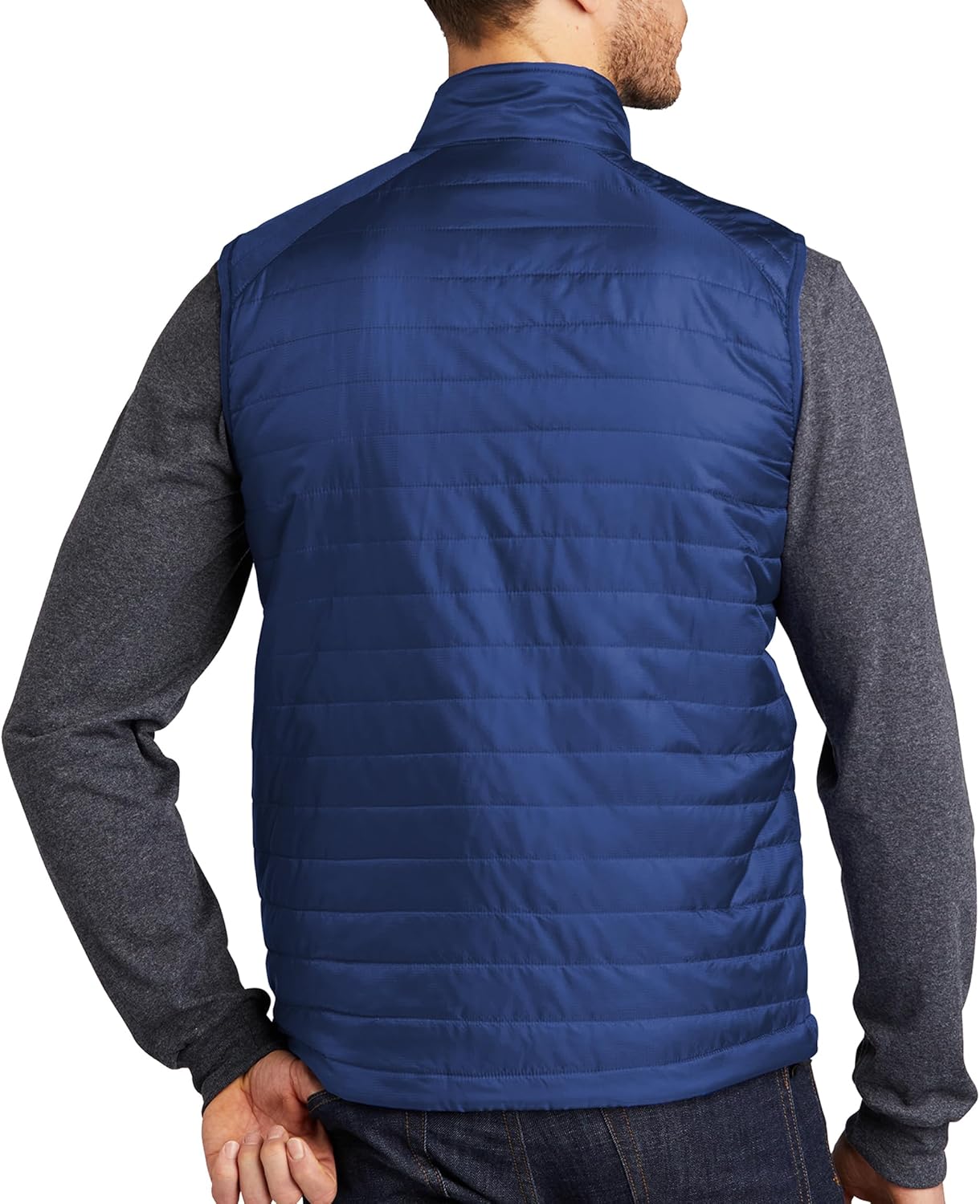 TEEAMORE Men's Custom Embroidered Puffy Vest for Men Personalied Nurse Zip Up Packable Puffer Sleeves Vest Add Your Text - Image 6