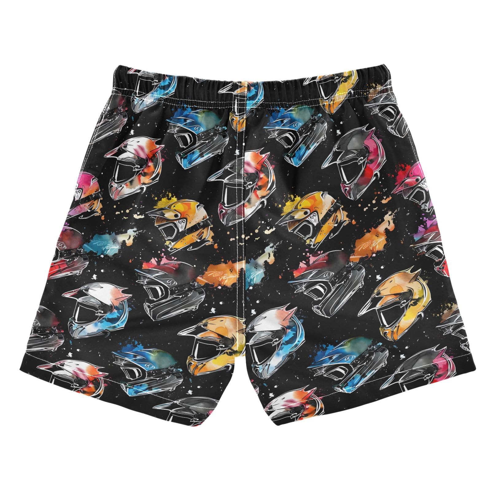 ALAZA Moto Motorcycles Black Boys Quick Dry Beach Board Shorts Kids Swim Trunks Bathing Suit Swimsuit 5T