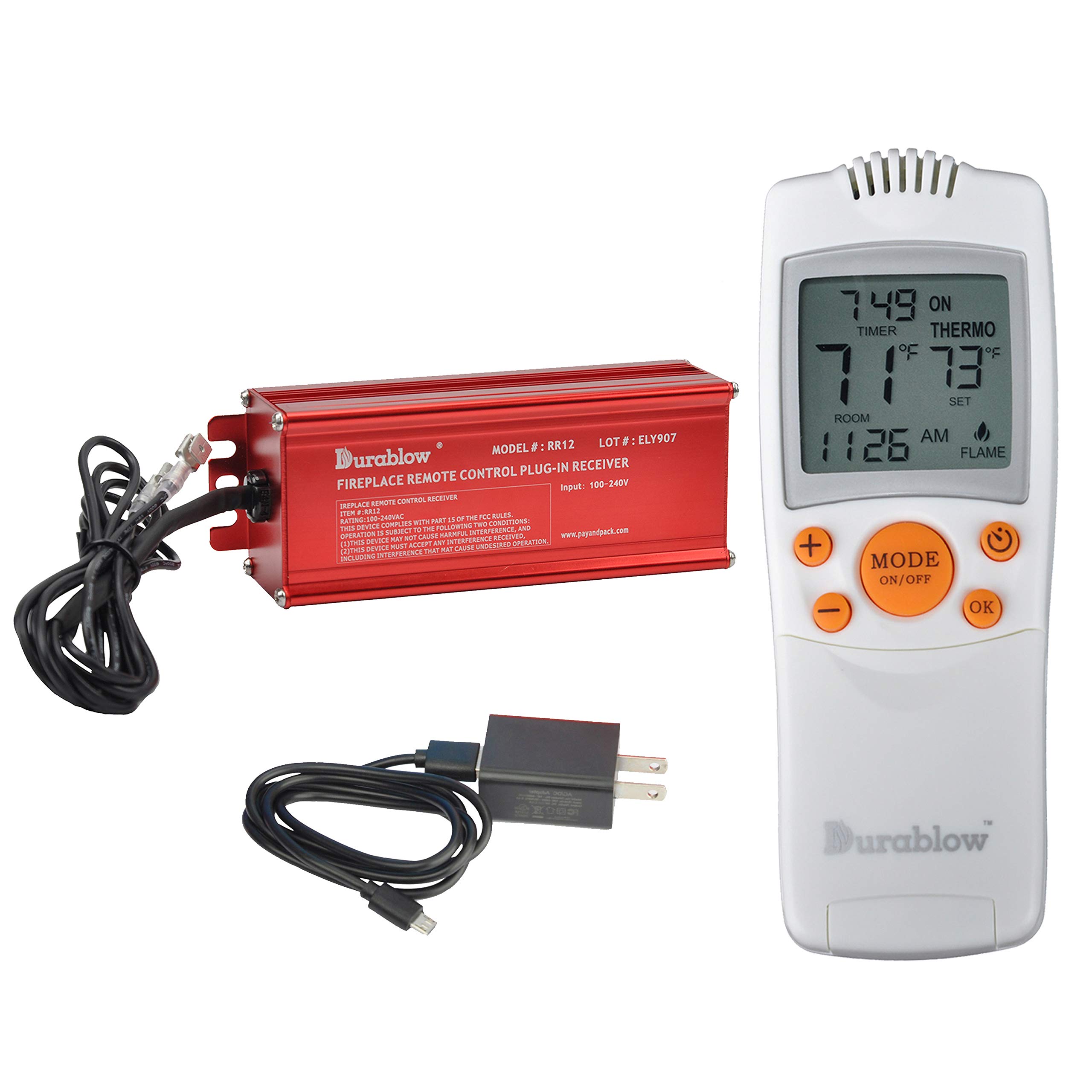 Buy Durablow TR2003 Fire Fireplace On/Off Remote Control Kit