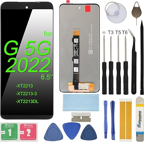 Reemplazo de pantalla para Motorola Moto G 5G 2022 XT2213-3 XT2213-2 XT2213 6.5 pulgadas Asamblea Pantalla LCD Digitalizador de pantalla táctil con
