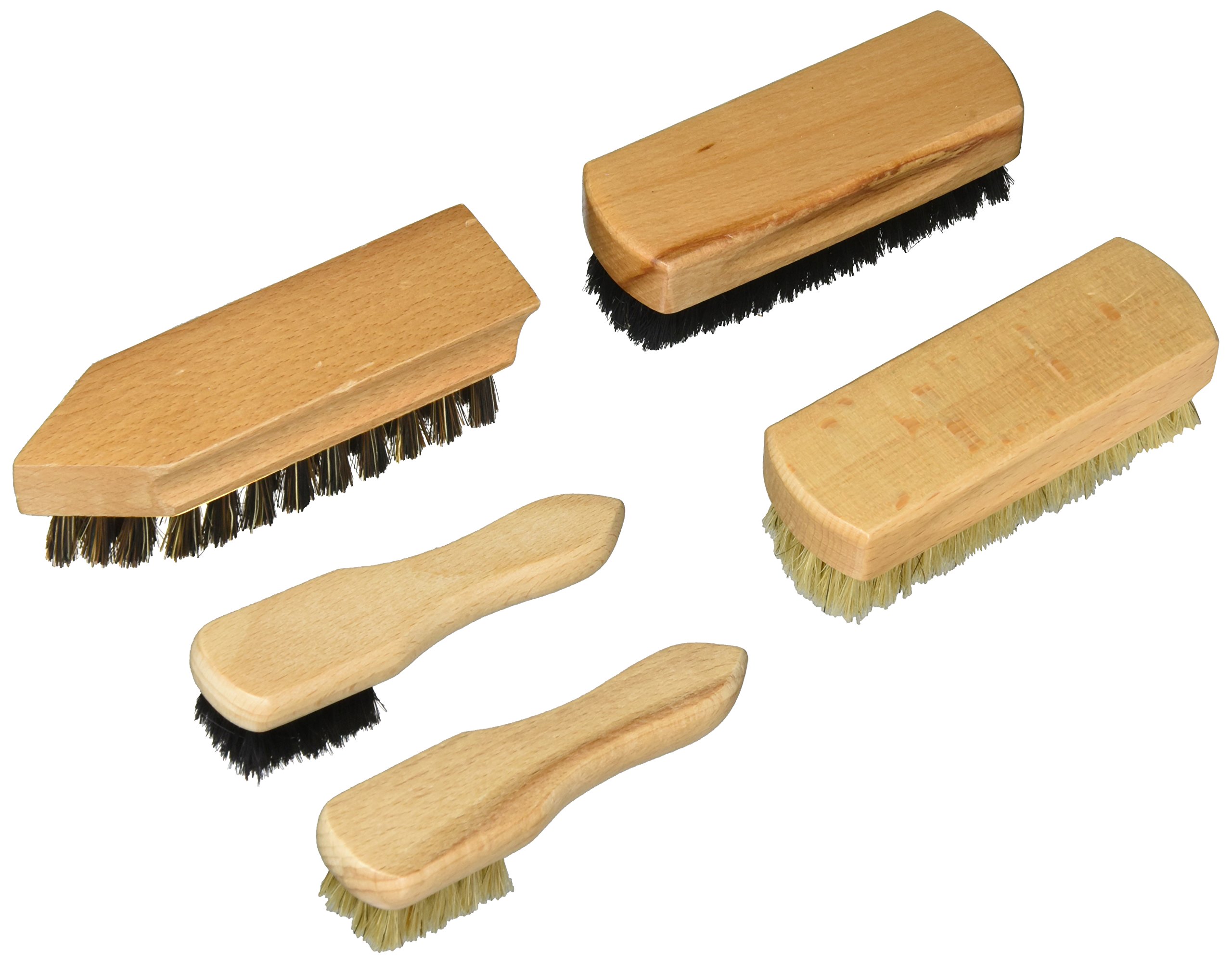 Brosse à chaussures bois Kikkerland CD118 élimine la saleté set de 5 pièces