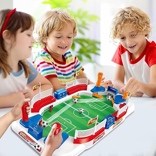 Miniatura 3 de Juego de mesa de fútbol para niños mini juego de mesa de futbolín, regalo para niños de 3, 4, 5, 6, 7, 8 a 12 años, juguetes deportivos de fútbol
