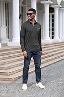 Vista 6 de Polo de algodón clásico de manga larga con botones térmicos y bolsillo para hombre