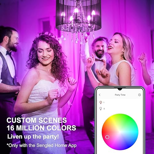 Vista 23 de Sengled Zigbee - Bombilla inteligente, funciona con SmartThings y Echo con hub integrado, control de voz con Alexa y Google Home, requiere blanco