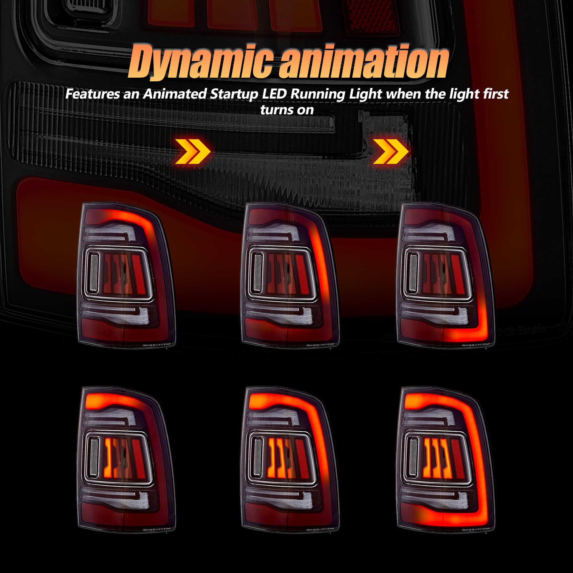 VLAND tylne światła LED do Ram 1500 Halogen 2019-2024 [Nie nadaje się do diod LED], 1 para