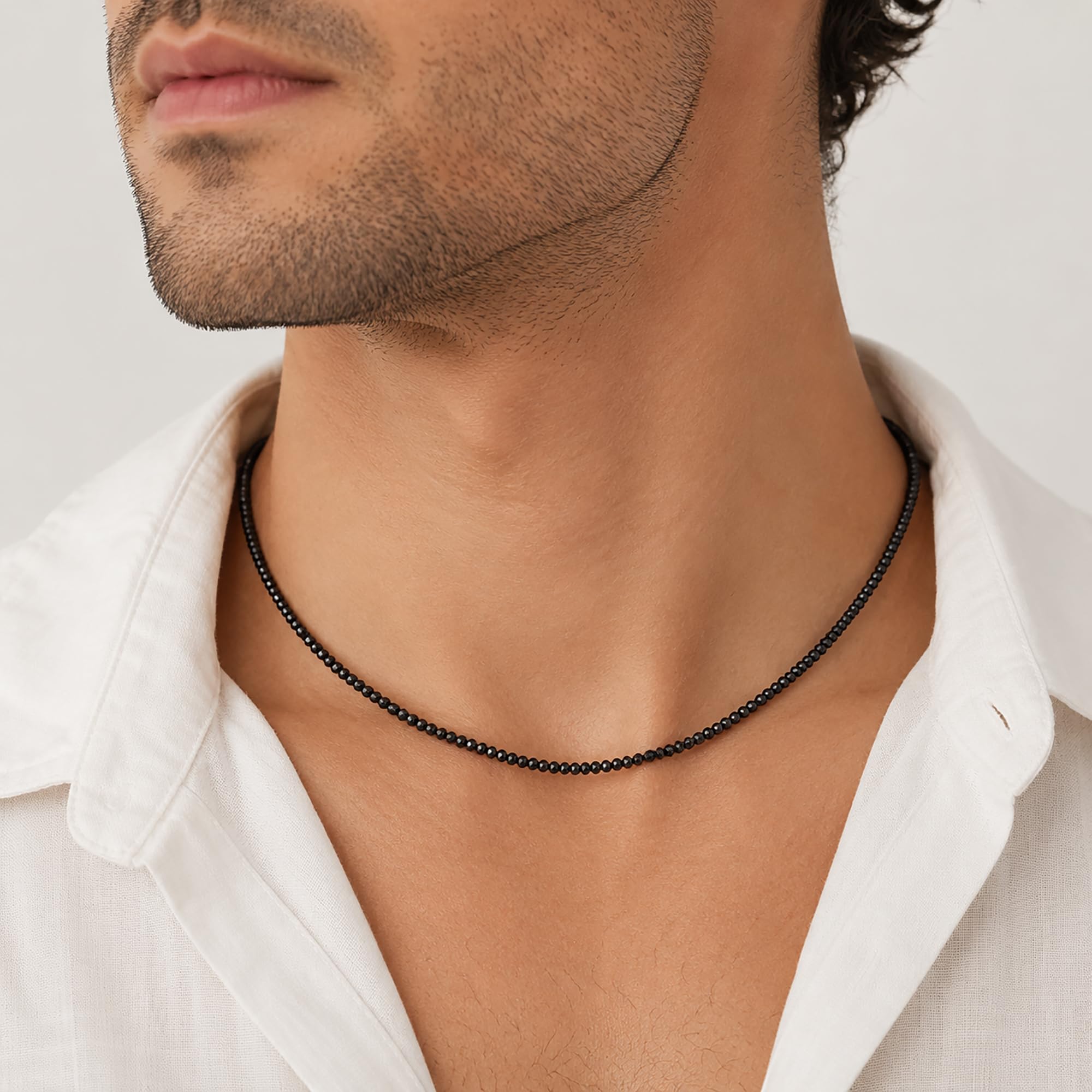 Gioielli Aurum Collana Uomo Donna in Argento 925 con Spinello Nero