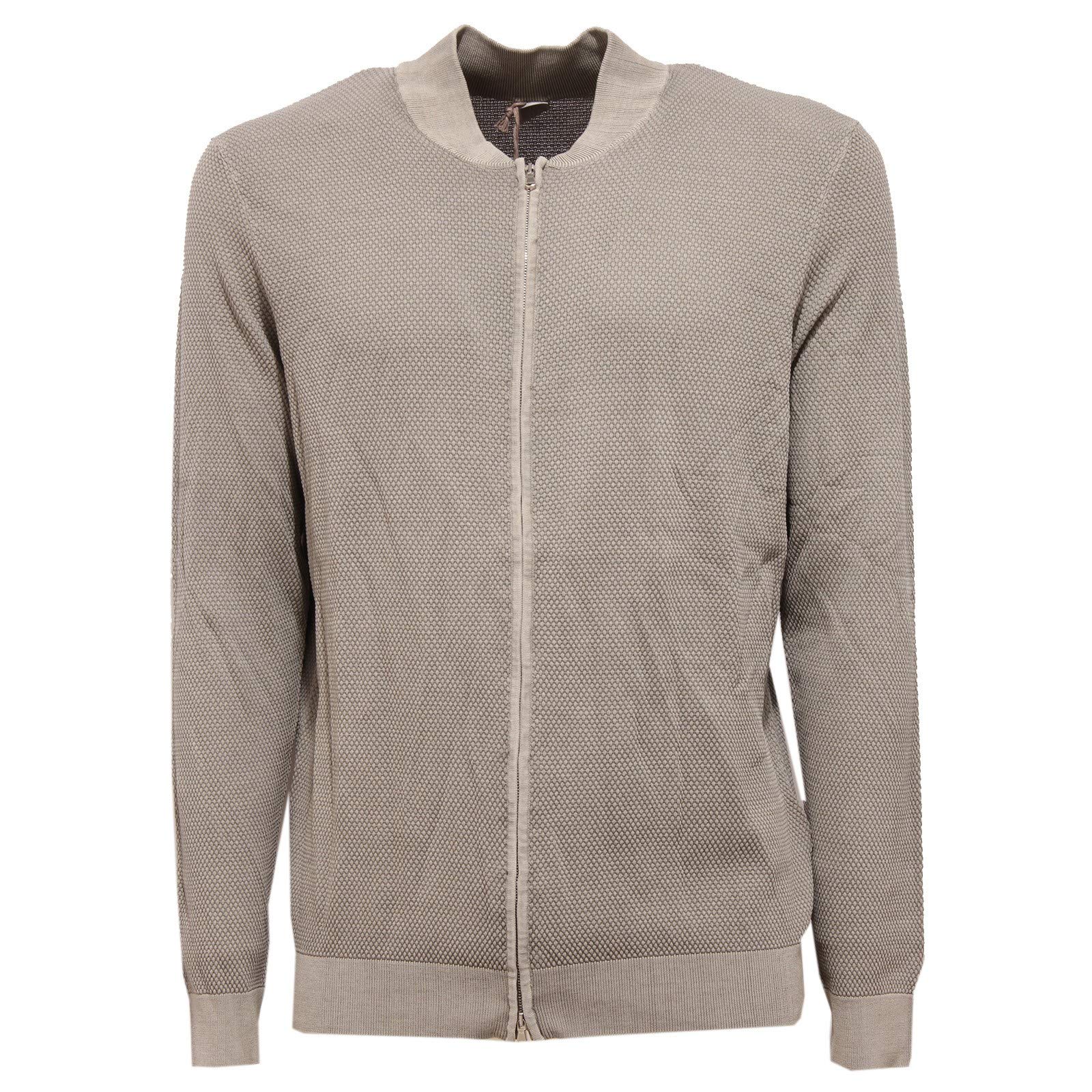 Eleventy 0413AA Cardigan Uomo Garment Dyed Cotton Dove Grey Sweater Man [XL]