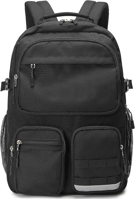 Lohol Sac à dos imperméable avec des poches multifonctionnelles pour les adolescents, sac à livre durable 15.6 Ordinateur portable de pouce