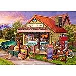 HUADADA Jigsaw Puzzles for Adults 1000 Pieces, Country Store Interlock Perfectly Letter on Back No Dust, Home Decor Birthday Party Gift Toy for Men Women Olders Seniors (27.5x19.6), 1:1 Poster