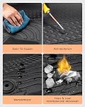 All-Weather Floor Mat for Honda Accord 2013-2017 (Only for Sedan) | Custom Fit Black Rubber Cargo Liner, Waterproof Vehicle TPE Accessories for Front & Rear, Heavy Duty Interior Protection