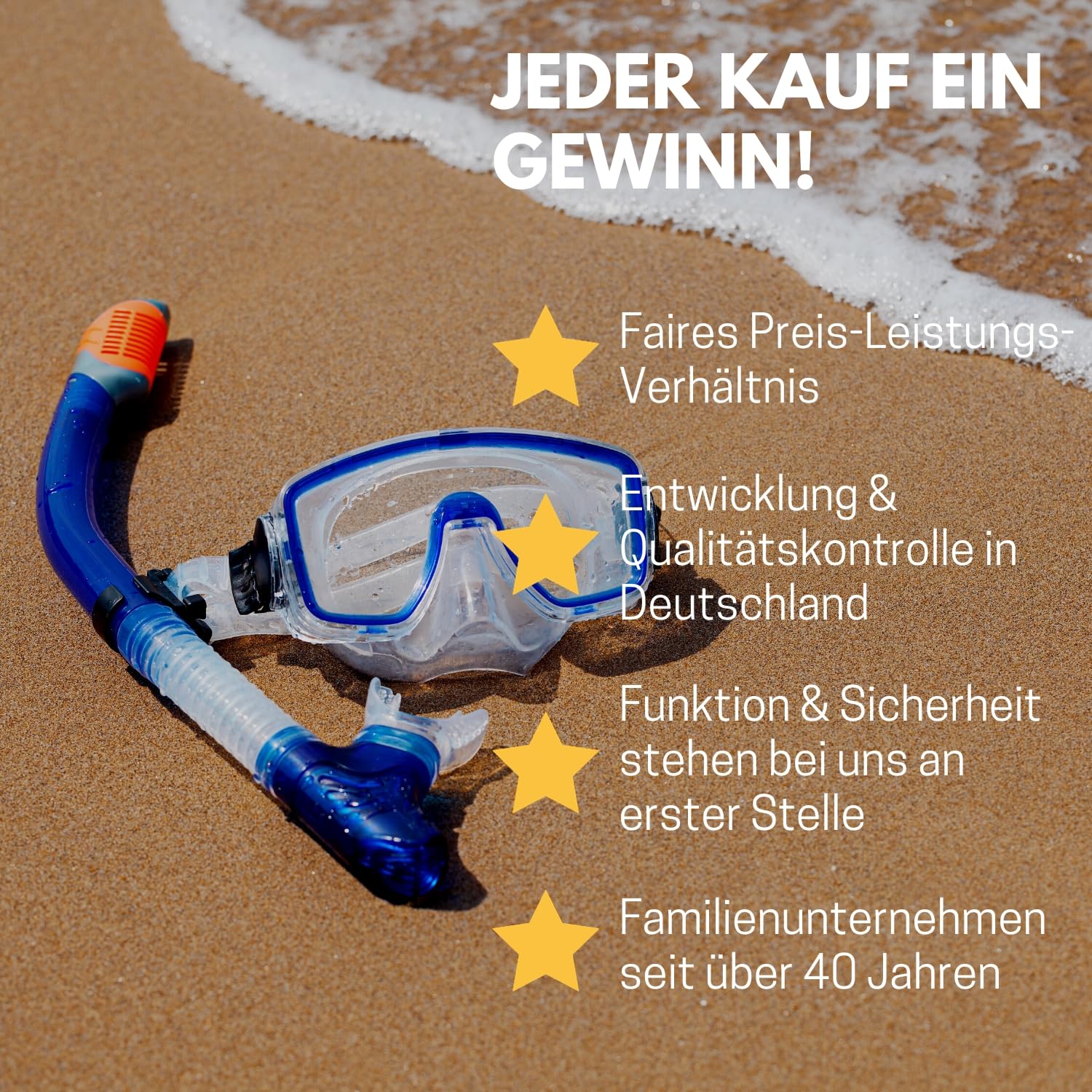 BEST SPORTING Taucherset Kinder Guppy I Kinder Tauchset mit Brille & Schnorchel & Flossen I Tauchausrüstung Kinder I Antifog & wasserdicht I Taucherset mit Flossen I Größe: 31-34