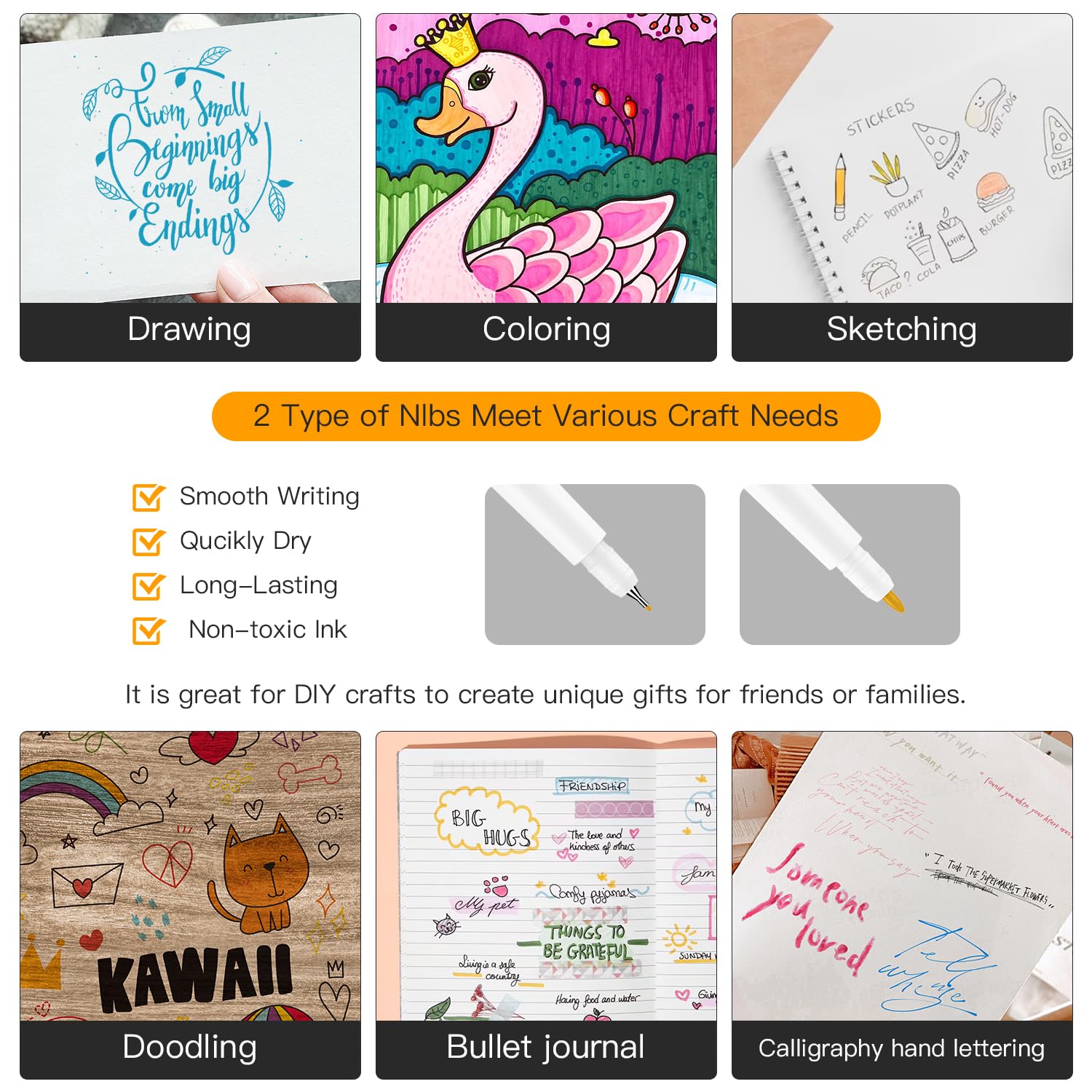 DOOHALO Bolígrafos Metálicos Compatibles Con Cricut Maker 3/4/Explore 3/Air 2/Air, Bolígrafos De Punta Media 1.0, Rotuladores Metálicos Cricut De 7 Colores Para Manualidades, Dibujar, Colorear