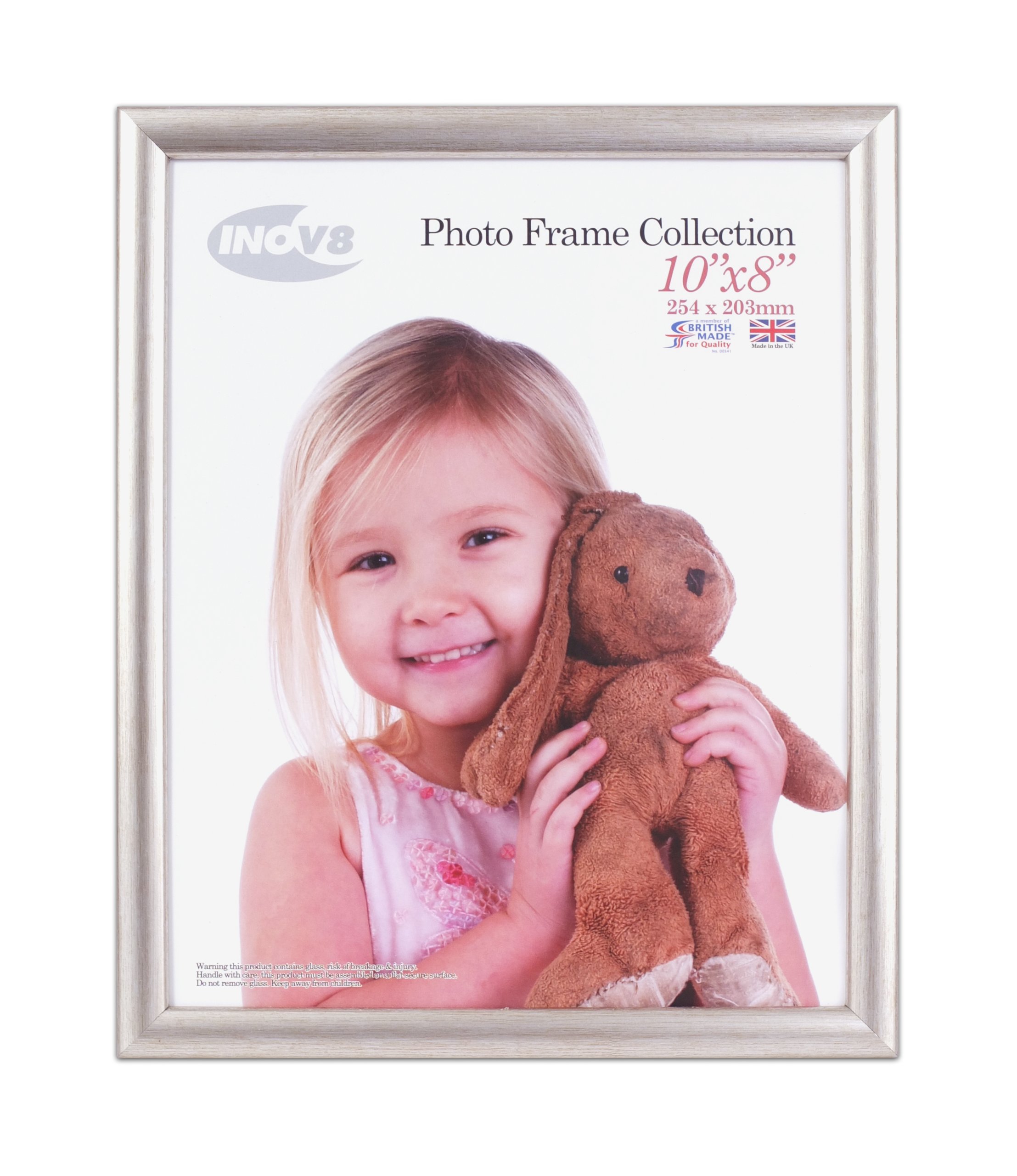 Inov8 10 x 8-Inch British Made Traditional Picture/Photo Frame, Value Silver