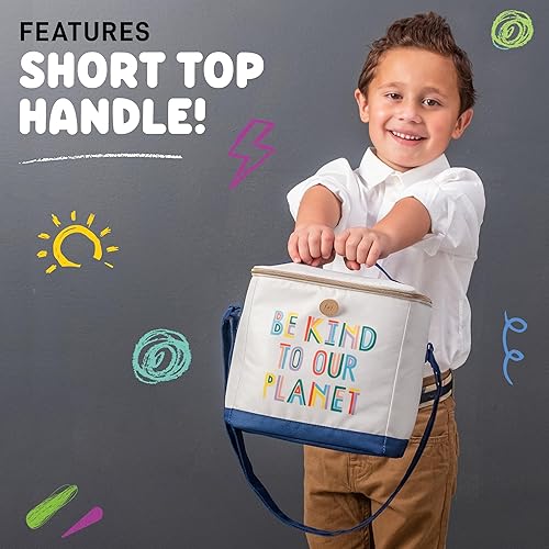 Miniatura 8 de Fit & Fresh Lonchera aislada para niños y niñas, bolsa de almuerzo para niños con 2 bolsas de aperitivos reutilizables, lonchera escolar