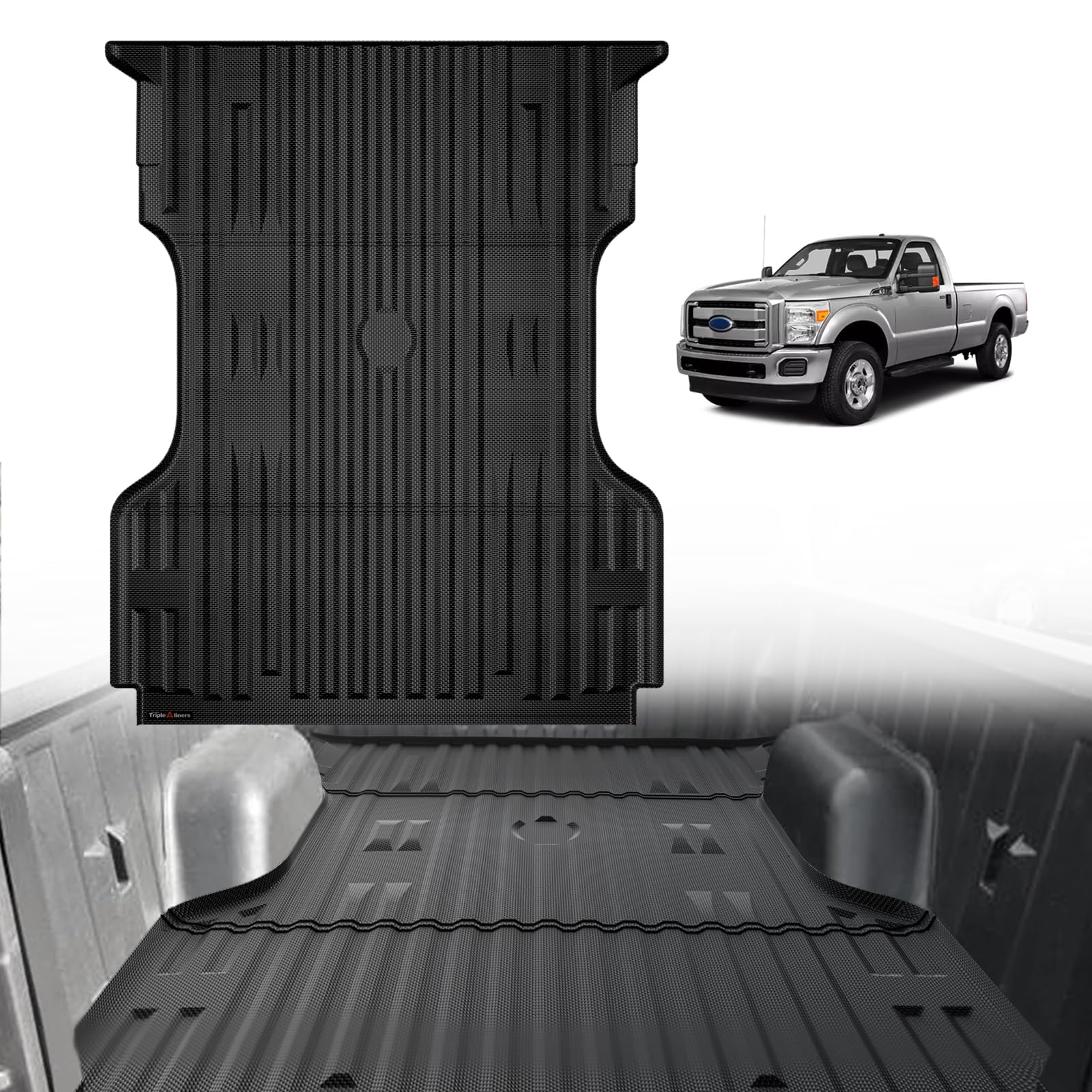 TripleAliners 6.8FT Truck Bed Mat for 1999-2016 Ford Super Duty F250/F350