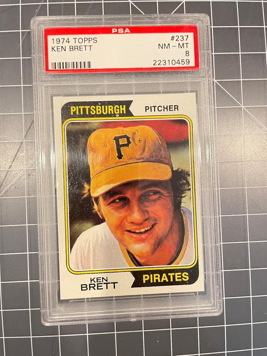 1974 Topps #237 Ken Brett Pittsburgh Pirates Baseball Card Psa 8 Nm/mt - Slabbed Baseball Cards