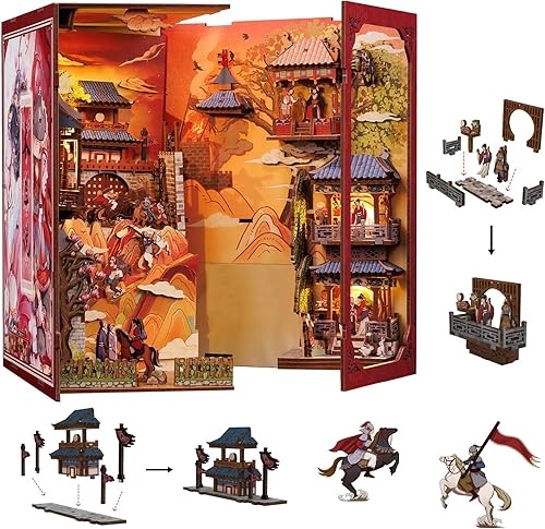 Miniatura 55 de CUTEBEE Kit de rincón de libros – Kit de casa en miniatura para adultos y adolescentes, casa de muñecas, casa de muñecas, modelo de decoración