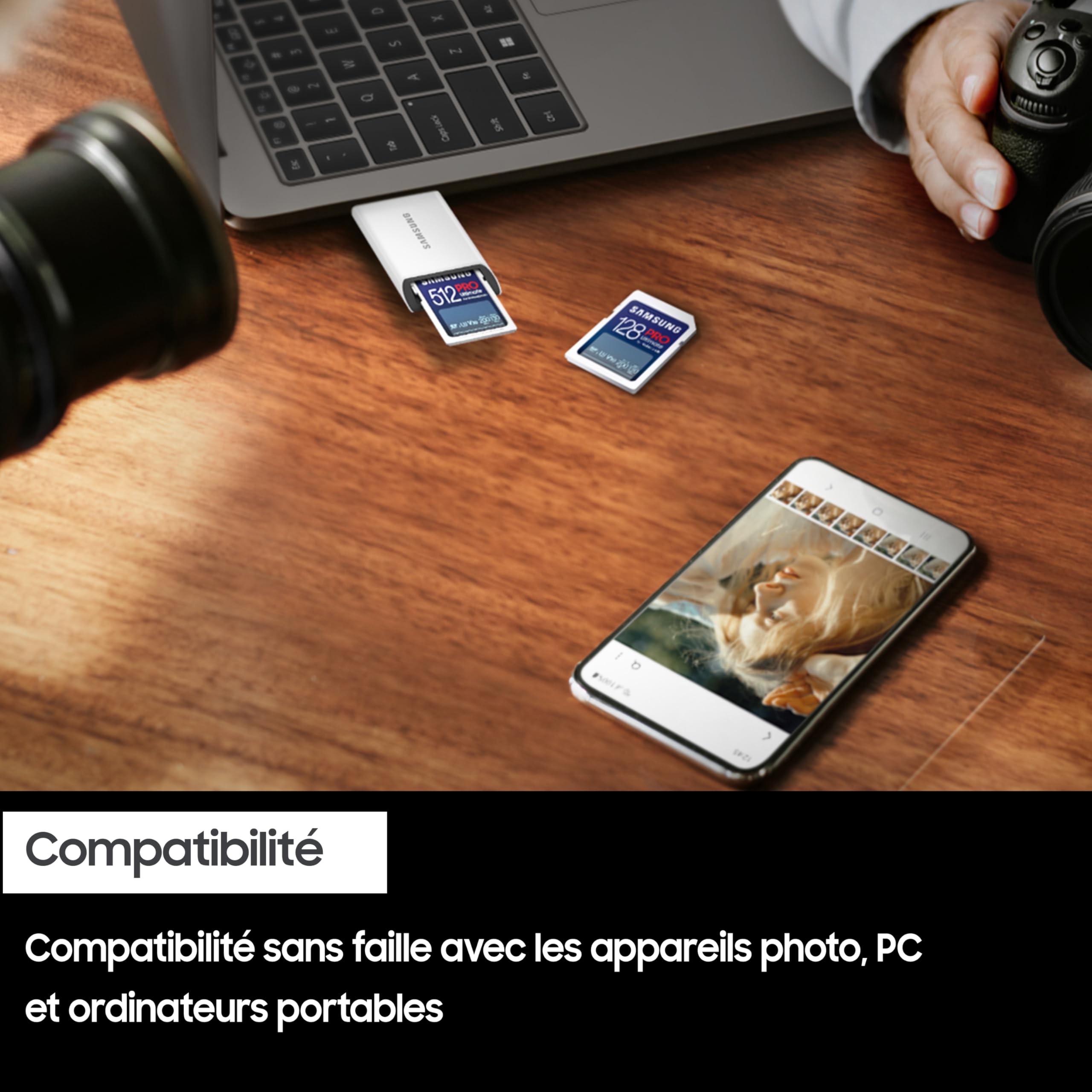Samsung PRO Ultimate Carte SD MB-SY256S/WW, 256 Go, UHS-I, jusqu'à 200 Mo/s en Lecture