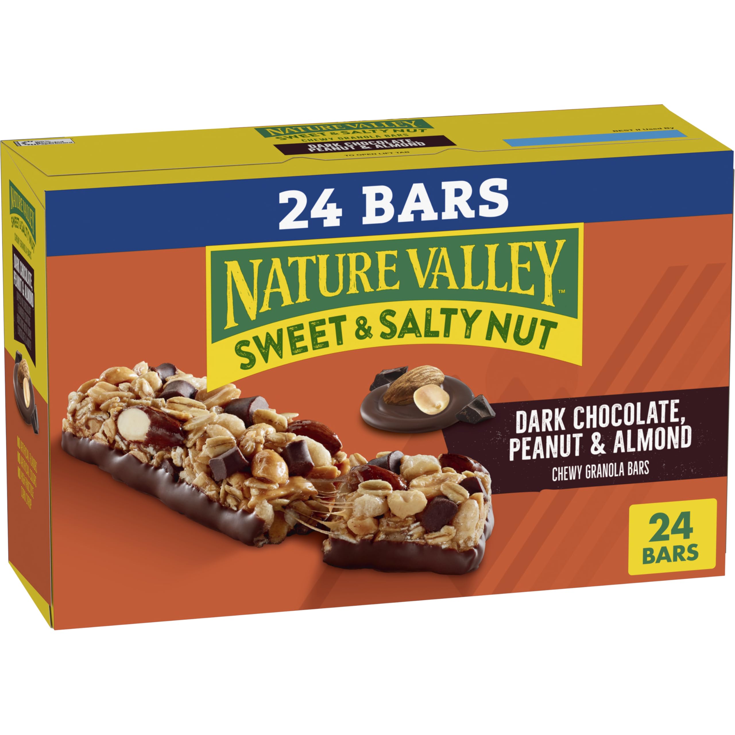 Nature Valley Sweet and Salty Nut Granola Bars, Dark Chocolate Peanut Almond, 24 Bars, 28.8 oz